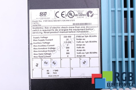 590P/0035/500/0011/GR/AN/0/0/ SSD DRIVES DC INTEGRATOR 590+ SERIES