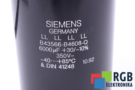 KONDENSATORIUS B43566-B4608-Q SIEMENS 6000UF, 350VDC KONDENSATORIUS