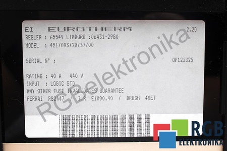 451/083/28/37/00 EUROTHERM SCR POWER CONTROLLER